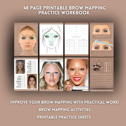 Brow Mapping Printable Practice Workbook