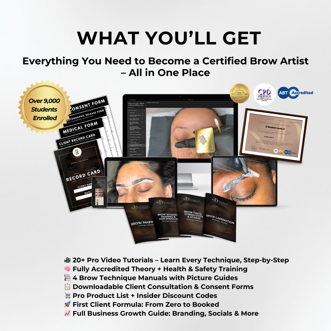 Brow Lamination, Tinting & Waxing Online Course