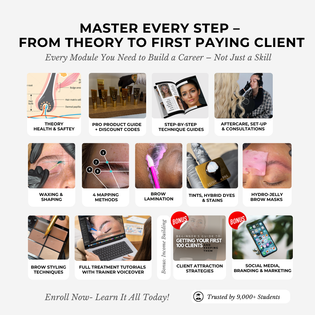 Brow Lamination, Tinting & Waxing Online Course