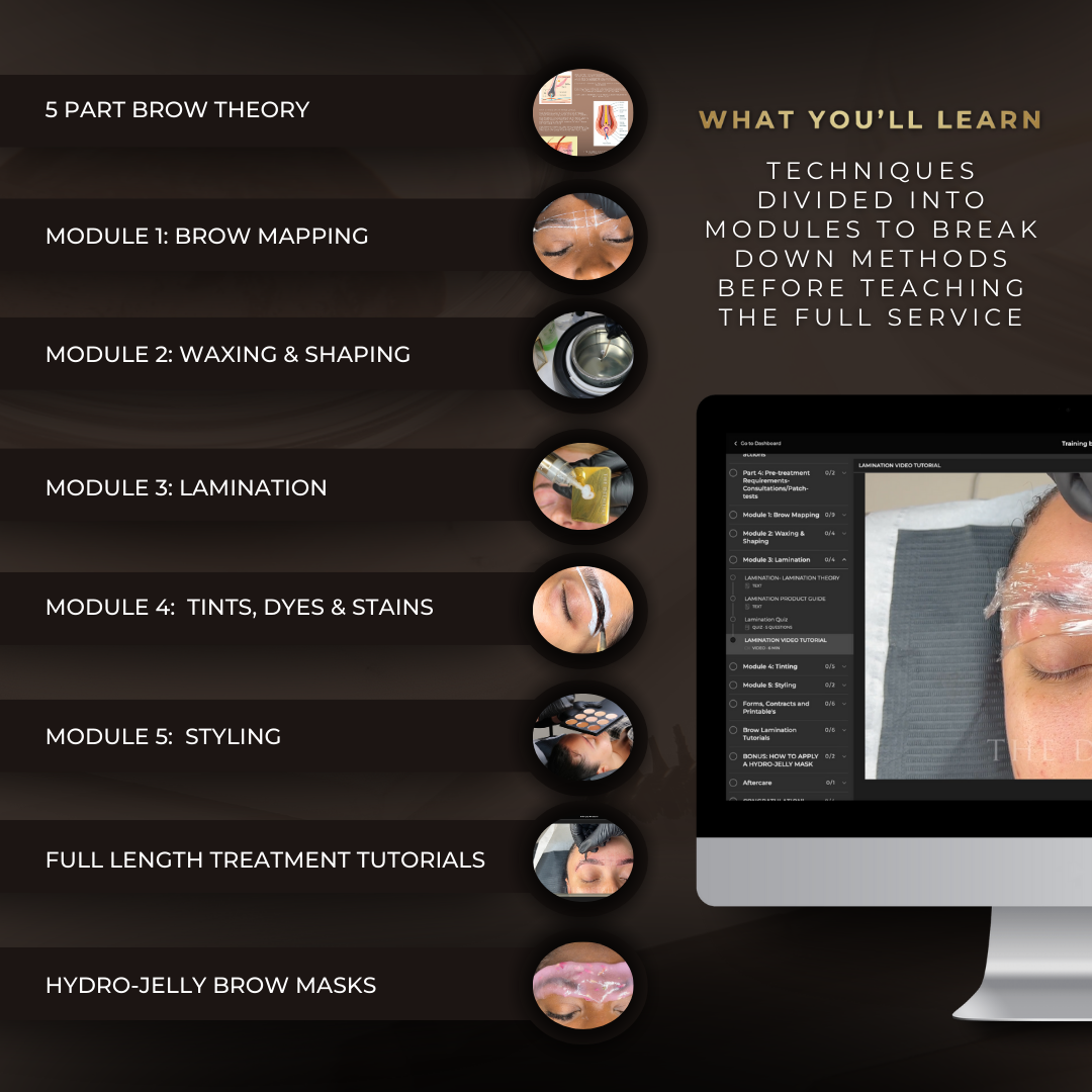 Brow Lamination, Tinting & Waxing Online Course