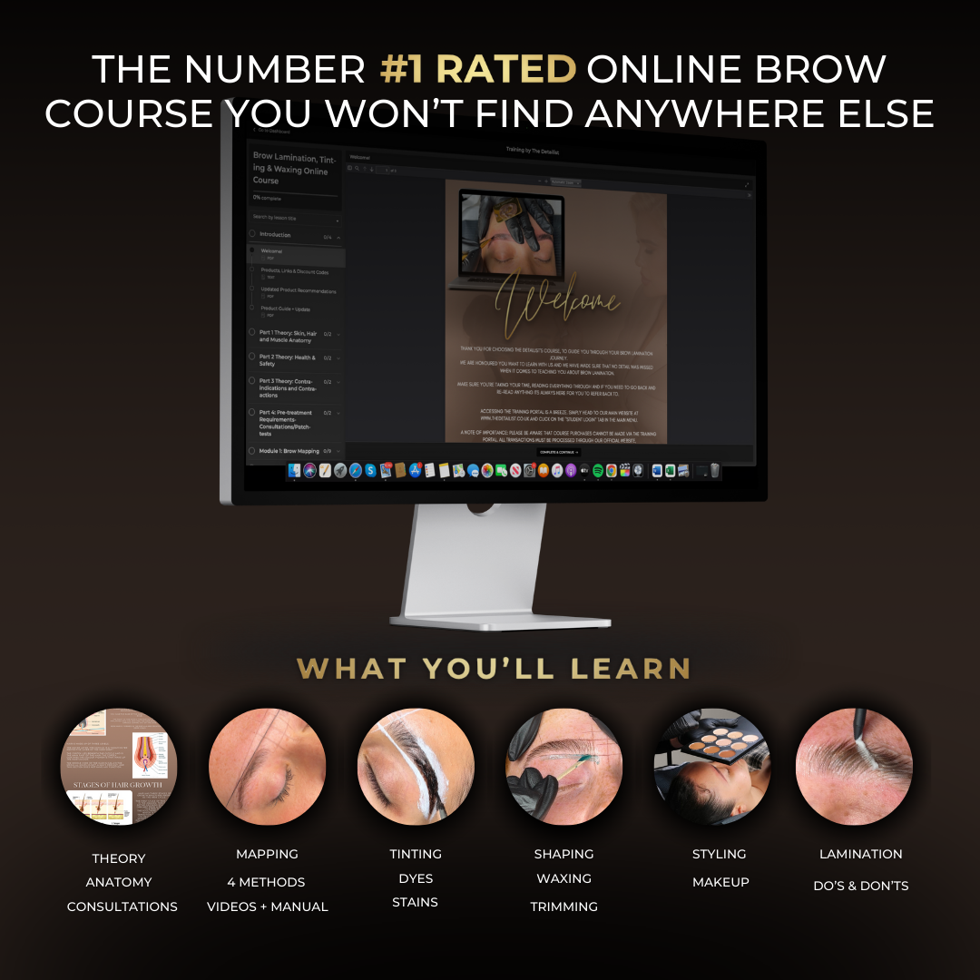 Brow Lamination, Tinting & Waxing Online Course