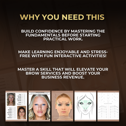 Brow Mapping Printable Practice Workbook