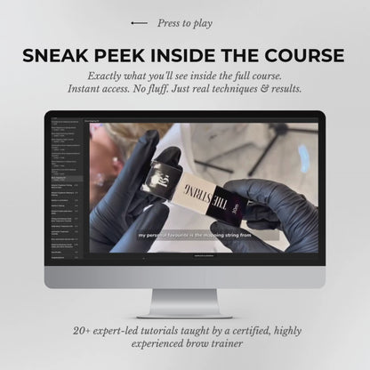 Brow Lamination, Tinting & Waxing Online Course